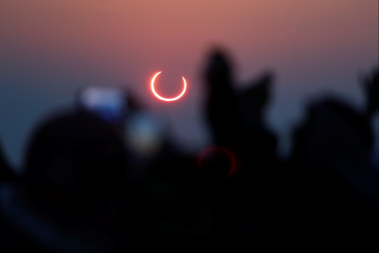 El 'anillo de fuego': Así se vio el eclipse solar en la otra mitad del mundo (fotos)