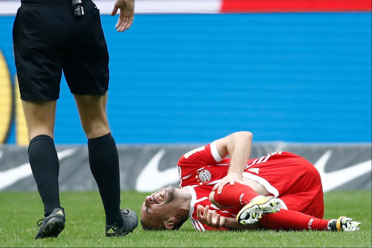 Ribery sufrió una rotura del ligamento exterior de la rodilla izquierda