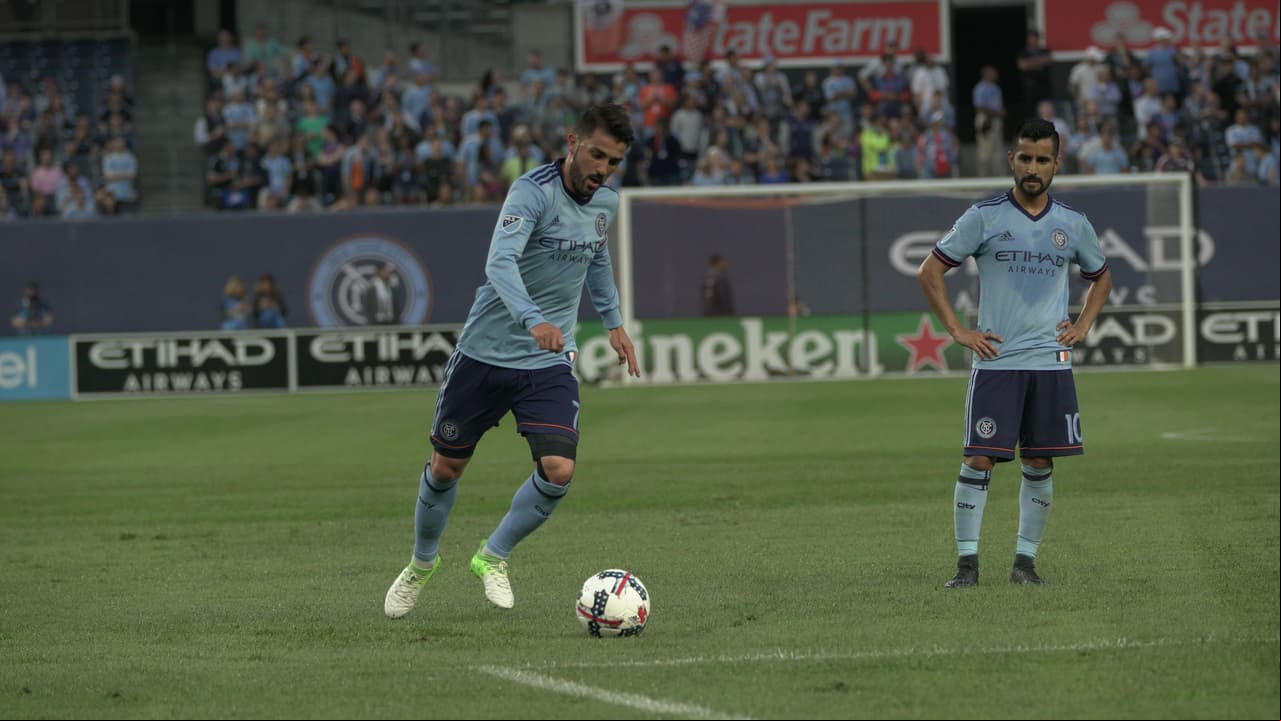 Una de las grandes estrellas del New York City, David Villa, pieza clave del equipo. El otro es el italiano Andrea Pirlo