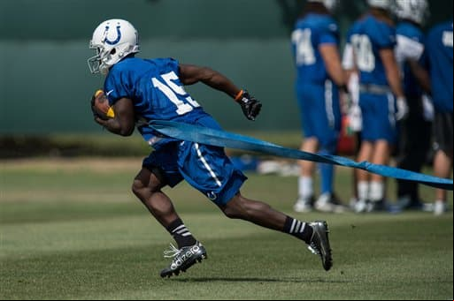 Mira las mejores tomas del WR novato de los Indianapolis Colts, Phillip Dorsett, durante su sesión de fotos y durante el campo de entrenamiento (AP-NFL).