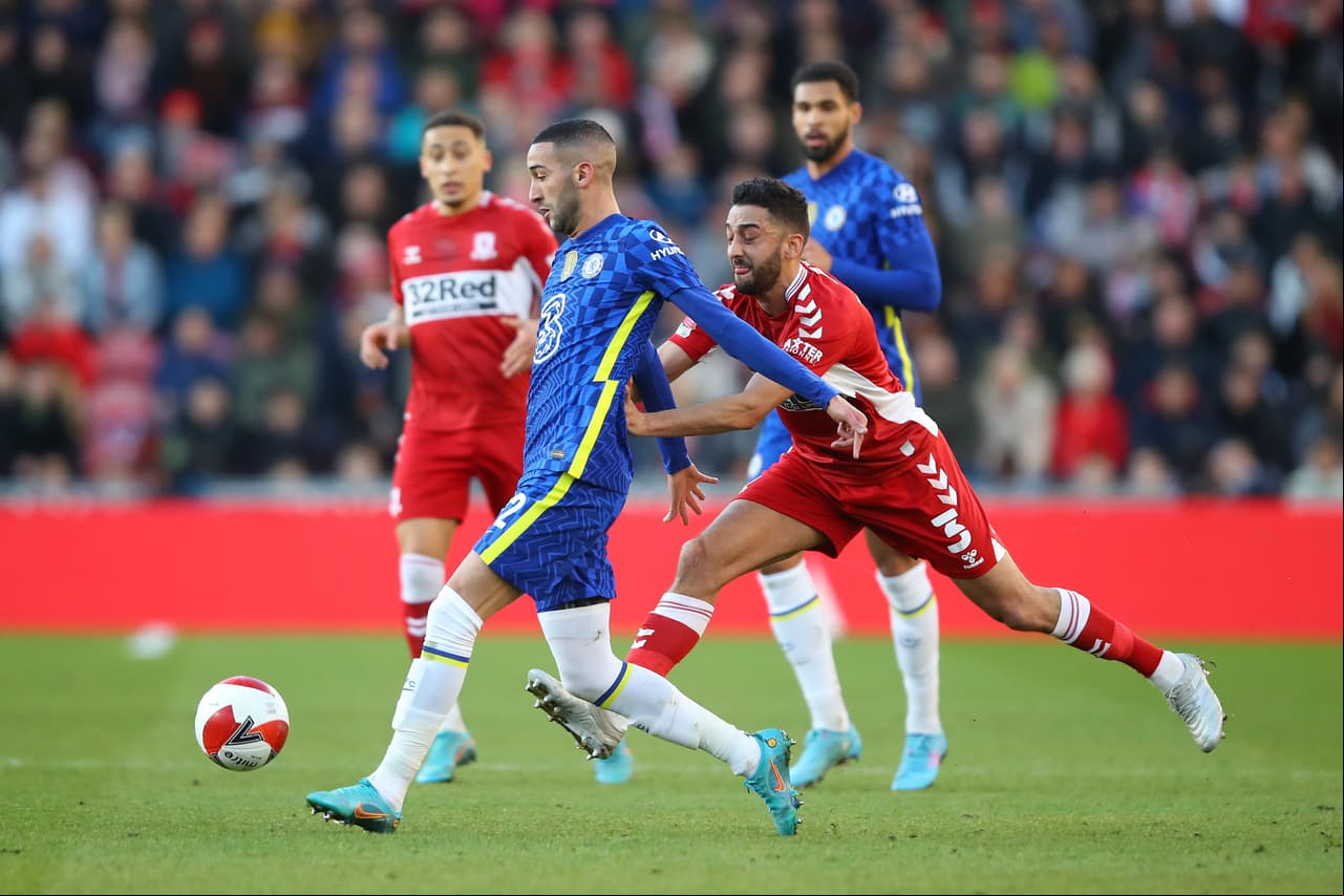 Chelsea eliminó al Middlesbrough por 0-2 en los Cuartos de Final de la FA Cup.