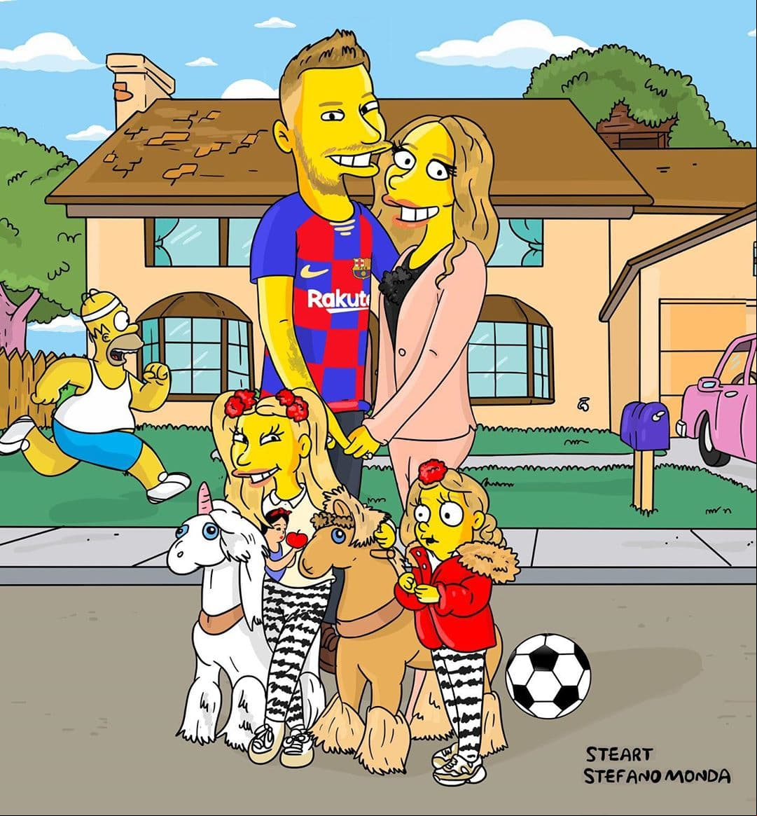 Ivan Rakitic y su familia, qué bonita postal.