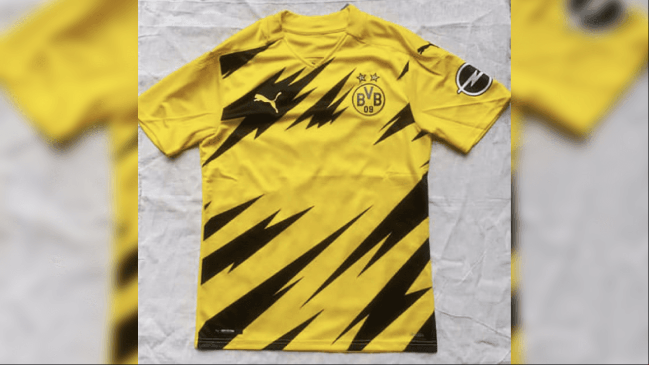 El sublíder de la Bundesliga presentaría este novedoso diseño donde sobresalen las rayas negras como simulando rayos.