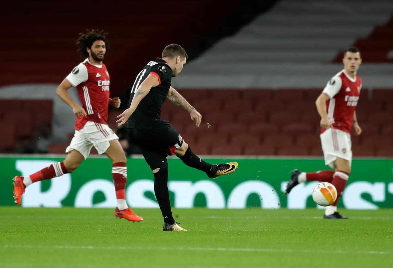 Los pupilos de Mikel Arteta dieron un tremendo golpe de autoridad en la segunda jornada de la competición. | Nketiah (42’), Willock (44’) y Pépé (46’) marcaron los tantos. Arsenal visitará al Molde y Dundalk hará lo propio con el Rapid Viena en la J3 de la UEFA Europa League.