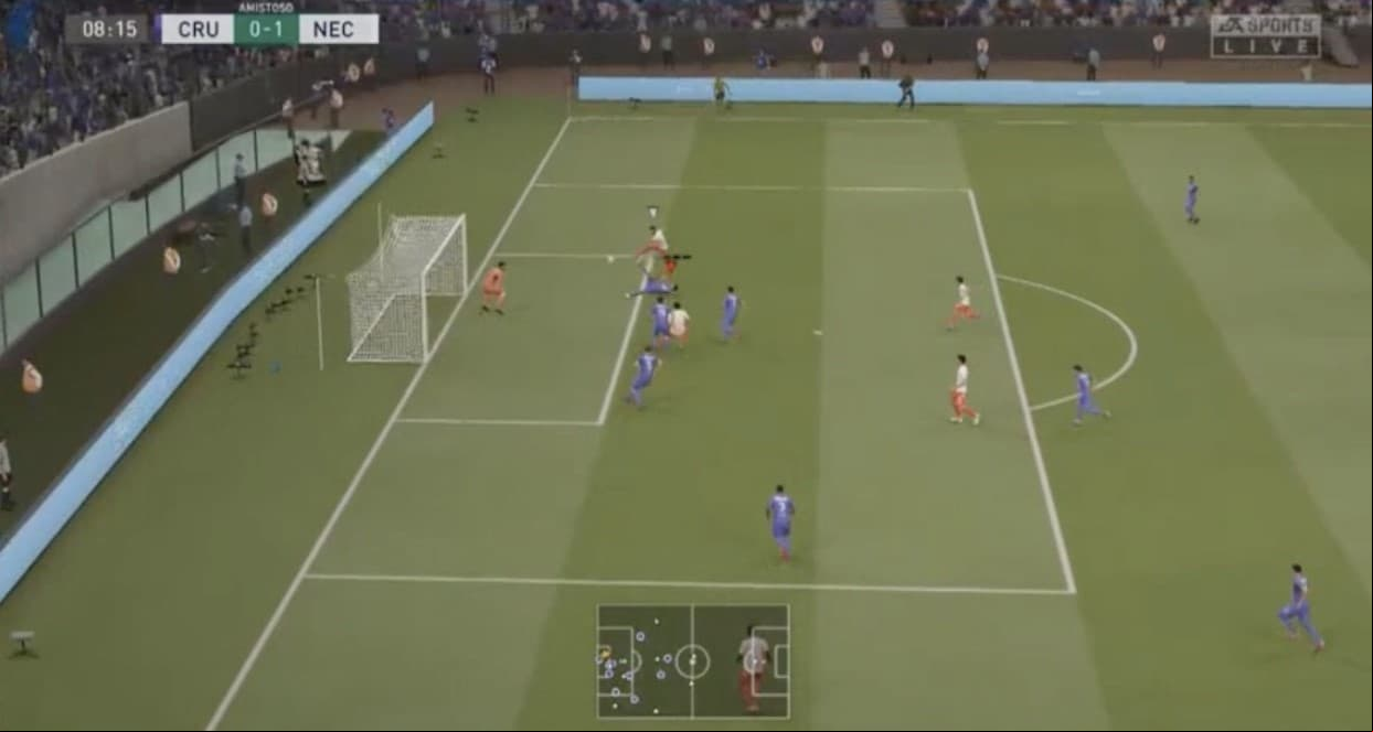 Cruz Azul no logra aguantar la ventaja y en la última jugada del partido Kevin Mercado se logra meter en el área de la Máquina para marcar el tanto del empate.