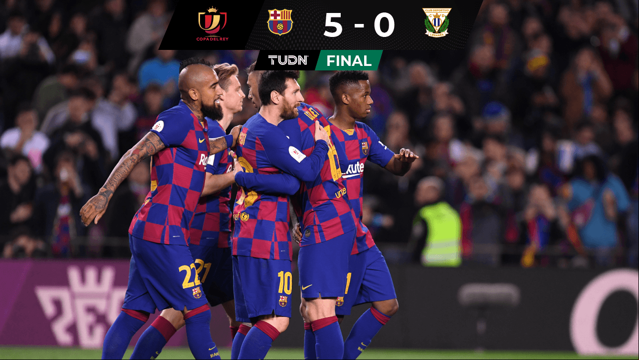 ¡Exhibición del Barcelona! Paseo sobre el Leganés en Copa