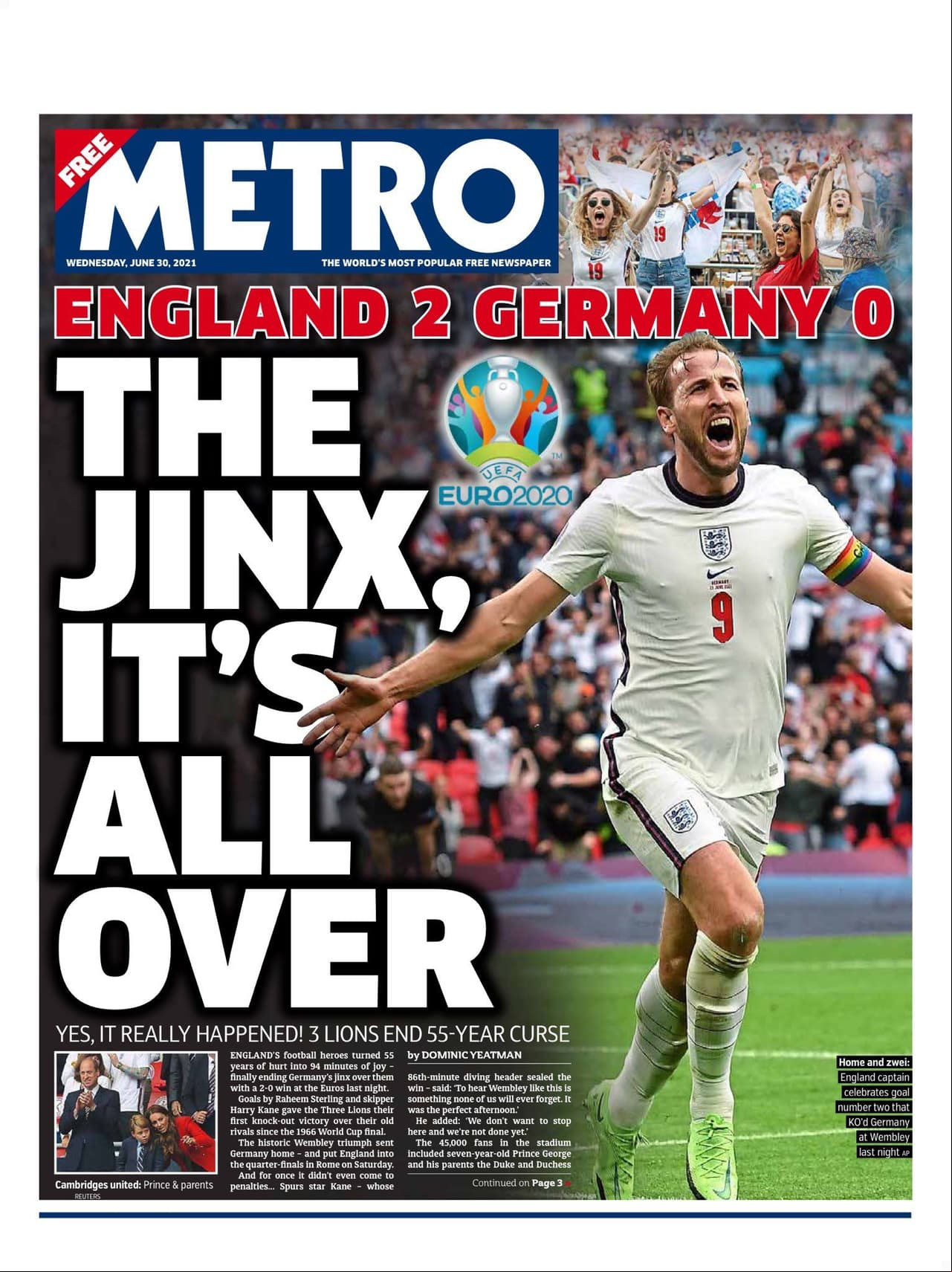 Inglaterra logró vencer a Alemania 2-0 y consiguieron su boleto a los cuartos de final, donde se varán las caras con Ucrania.