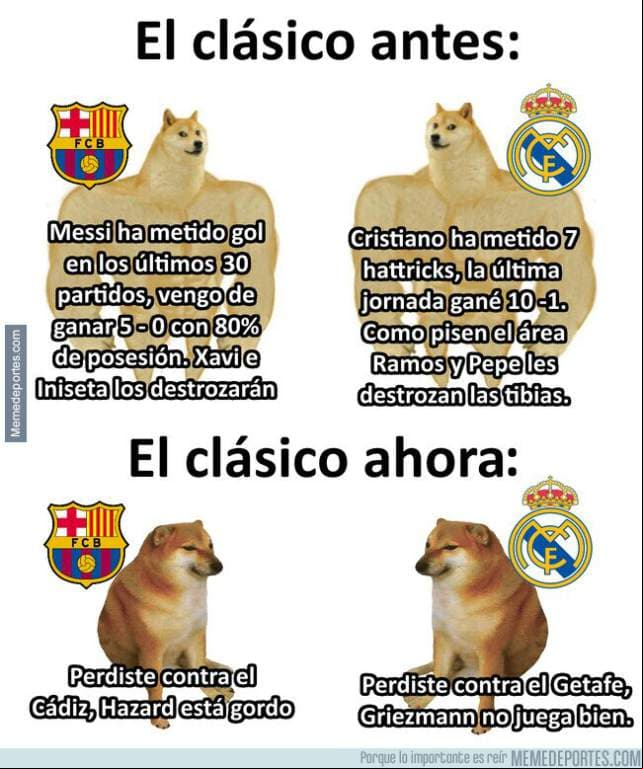 El Real Madrid y los memes tundieron al Barcelona | Los culés perdieron el Clásico del futbol español y los memes no tardaron en aparecer.