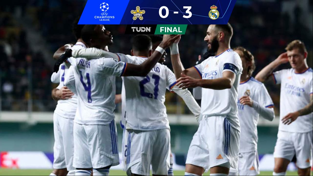 Real Madrid golea al Sheriff y amarra su boleto a Octavos de Final