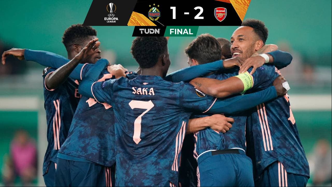Arsenal reaccionó a tiempo y venció al Rapid Viena