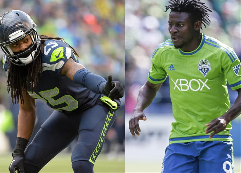 Richard Sherman y Obafemi Martins, figuras en Seattle.