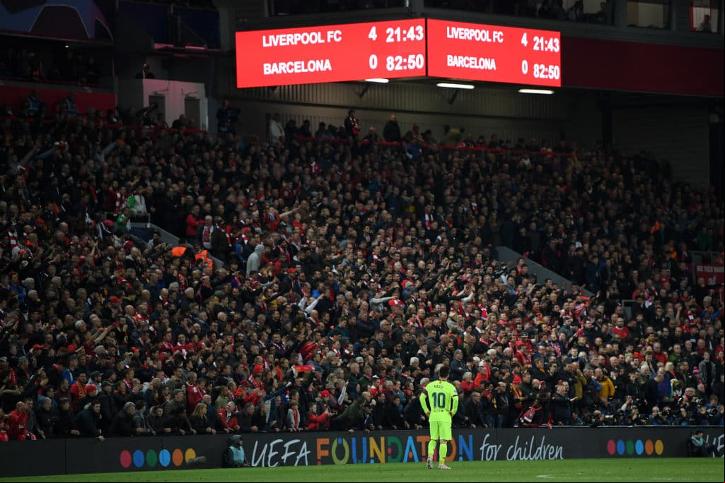Champions League 2018-19 | Barcelona ganó la ida de la semifinal 3-0. En Anfield, Liverpool los goleó 4-0 dejándolos fuera del torneo.