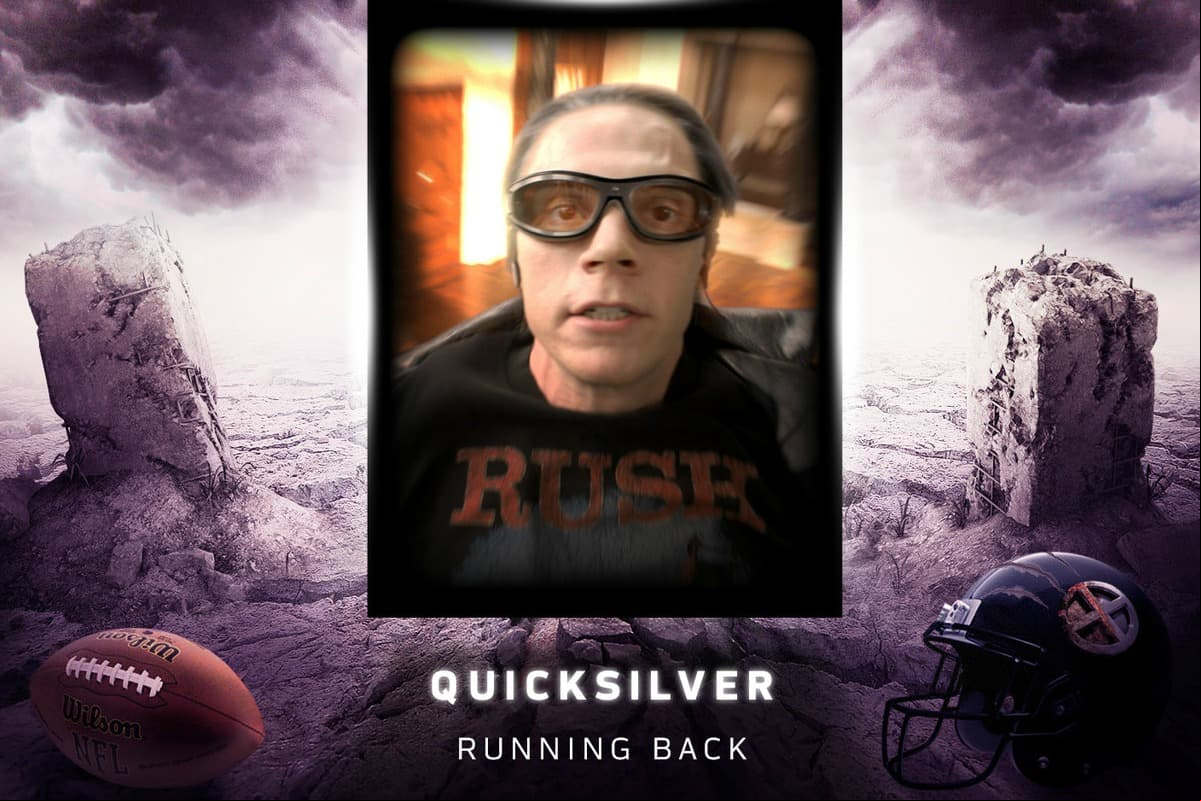 Quicksilver - Corredor: Registrando la mejor marca de la historia en la prueba de velocidad de las 40 yardas junto con cortes a velocidad de la luz.