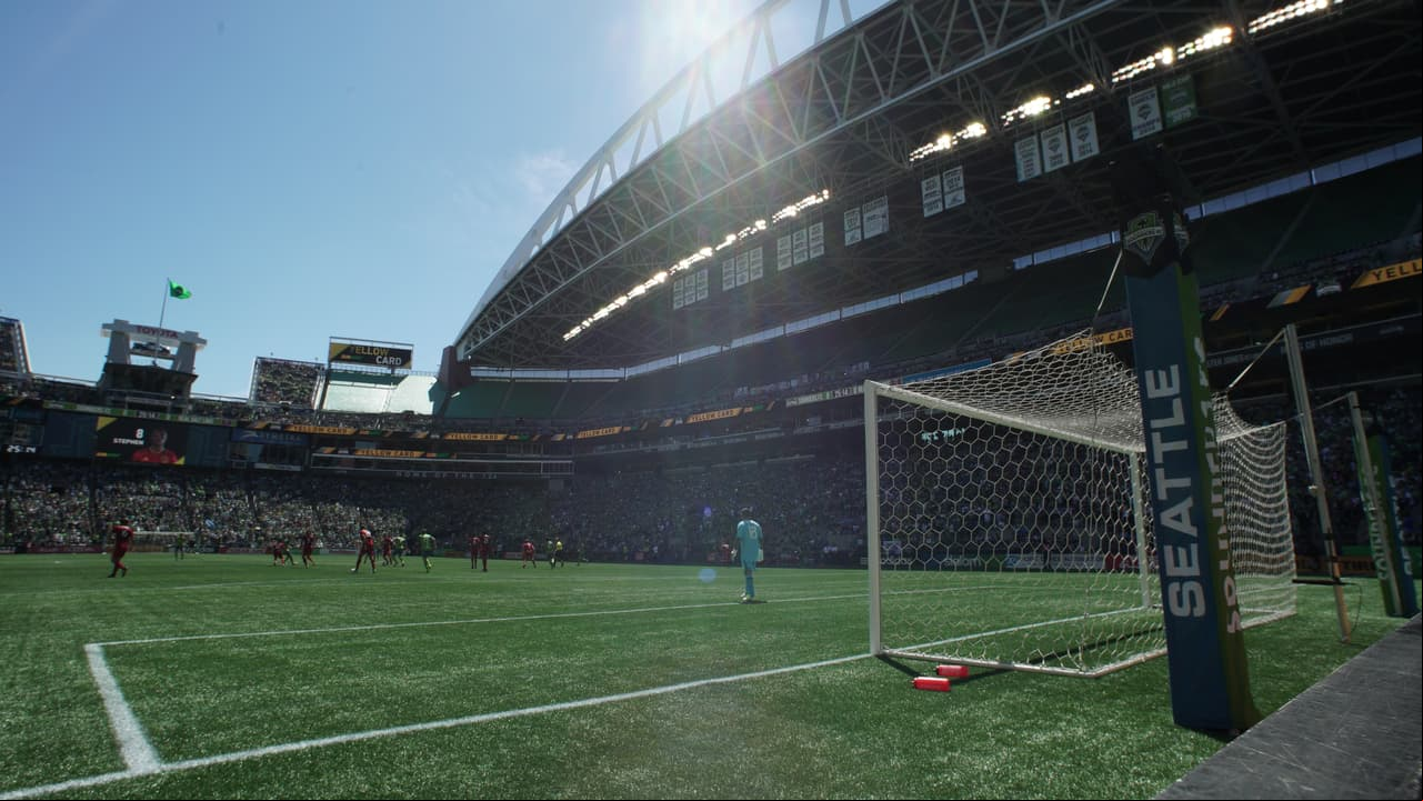 CenturyLink Field a ras de cancha, uno de los escenarios más completos de la MLS.