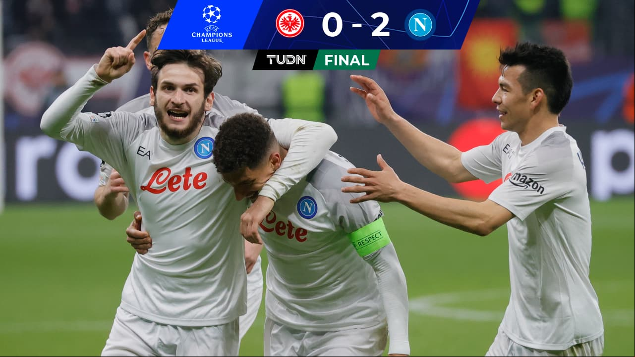 Con asistencia de Chucky, Napoli vence al Eintracht y apunta a Cuartos