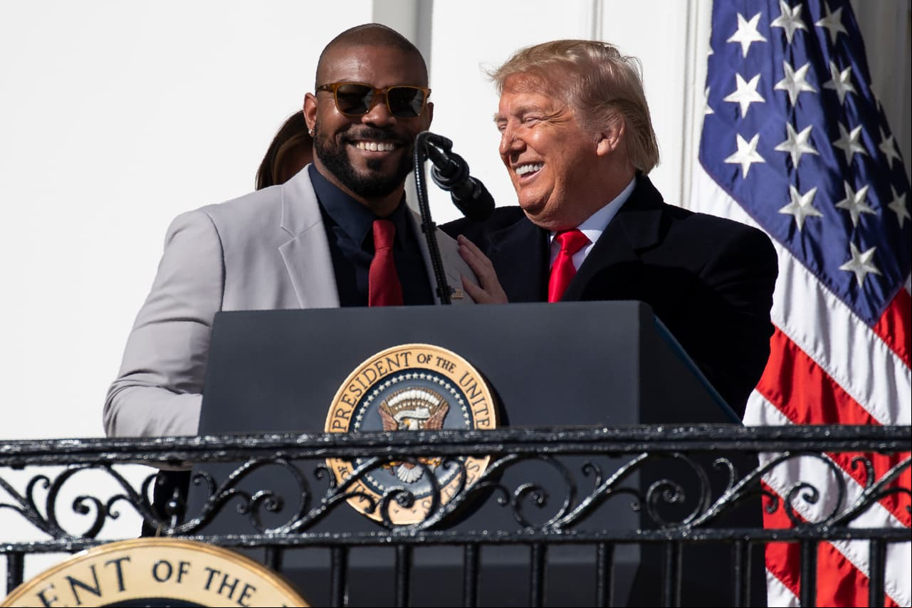 El equipo campeón de la Serie Mundial fue reconocido por Donald Trump en la Casa Blanca.