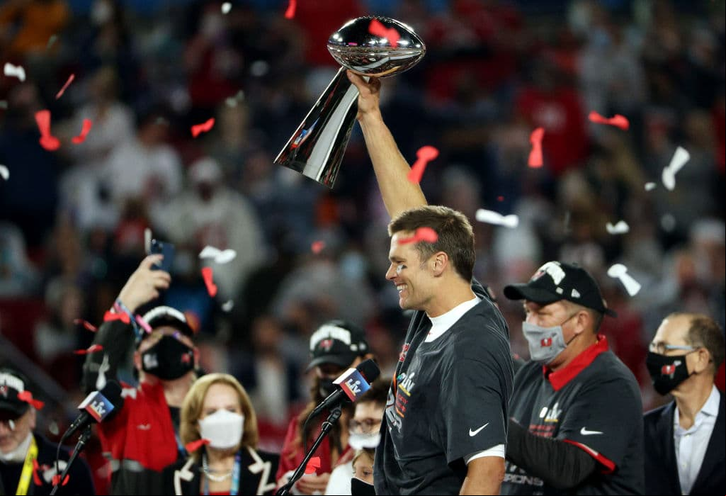 Así celebraron los jugadores de loa Buccaneers su segundo título de NFL luego de imponerse 9-31 a los Kansas City Chiefs.