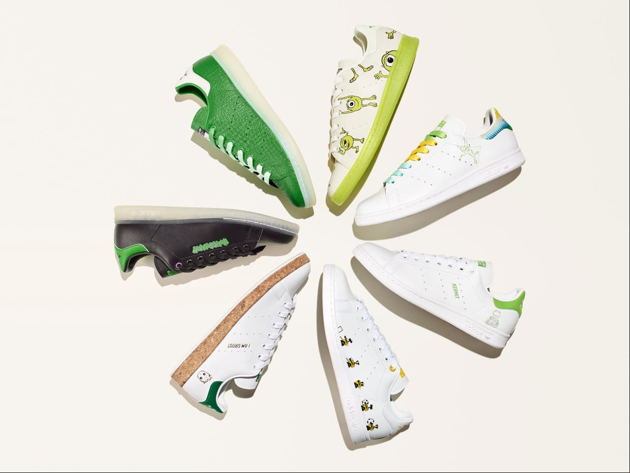 ¡Así luce la espectacular creación de Adidas, Stan Smith y Disney! | Ahora podrás tener a algunos de los personajes mas emblemáticos del cine junto a tus bellas zapatillas deportivas.