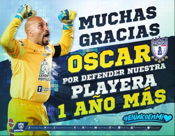 Óscar Pérez firma una vez más con Pachuca.