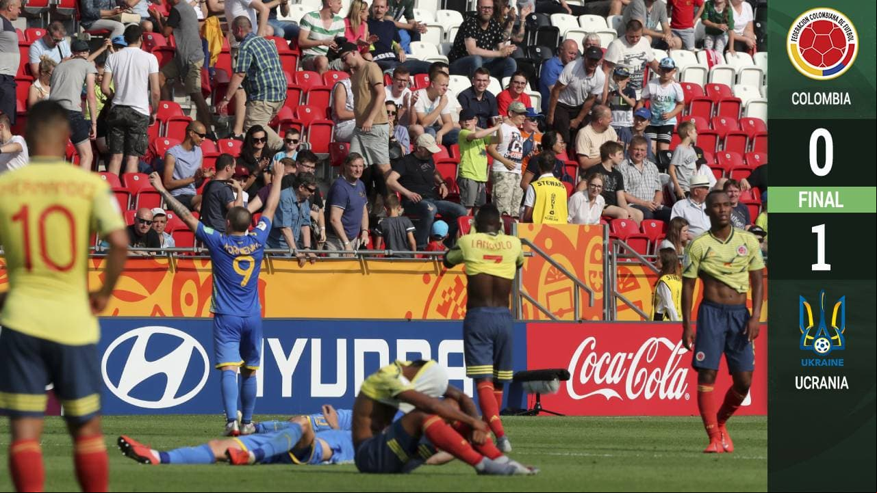 ¡Conmebol se queda con un equipo! Colombia es eliminada del Mundial Sub-20 por Ucrania