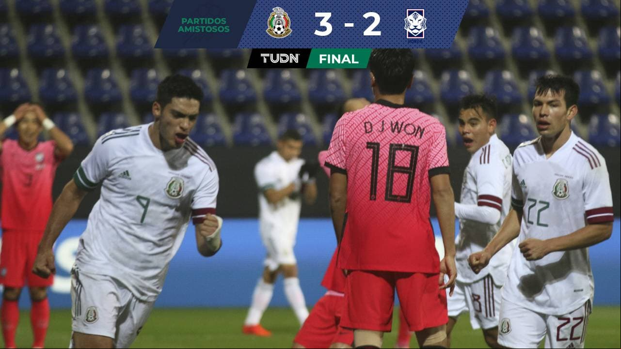 México 3-2 Corea del Sur, amistoso. Goles, videos y resumen