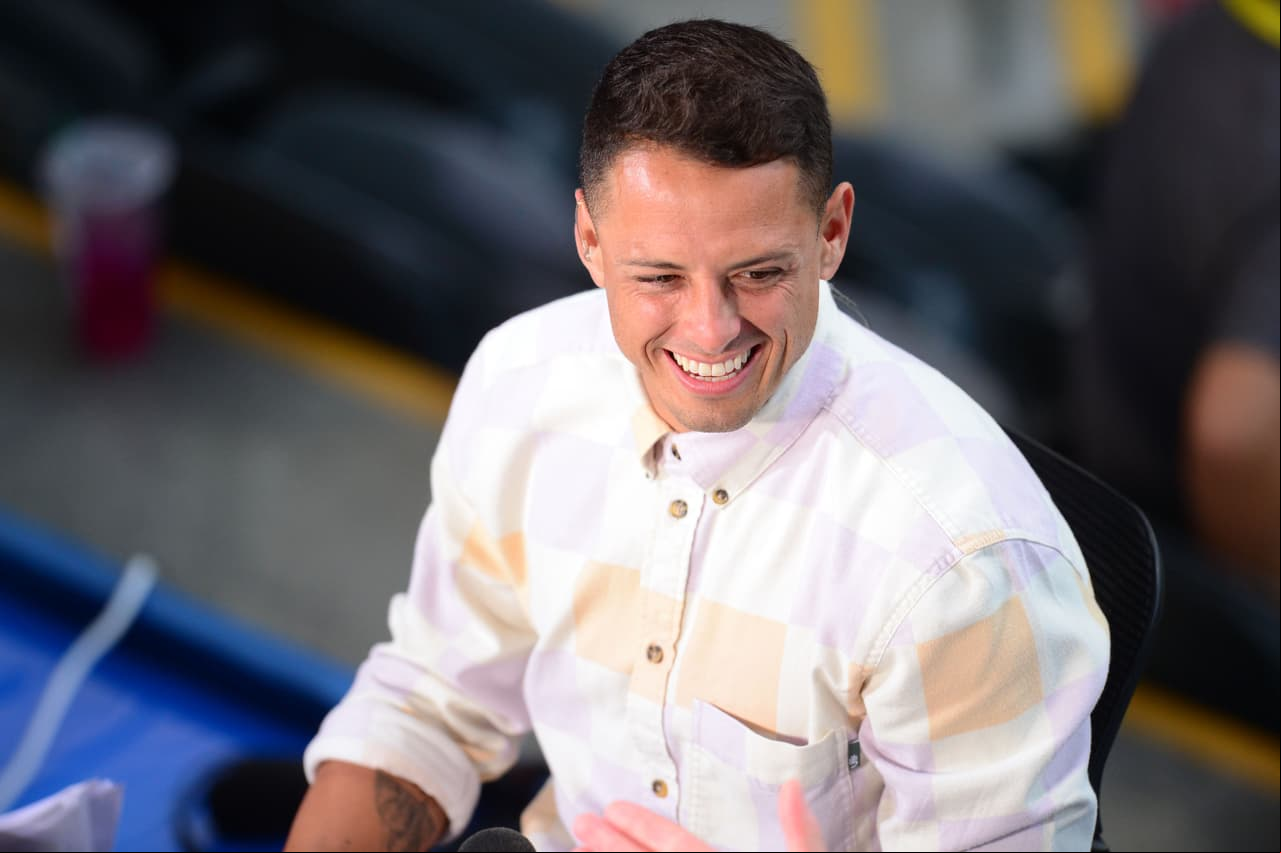 'Chicharito' Hernández no pudo participar del evento por estar lesionado, pero igualmente se hizo presente.
<br>