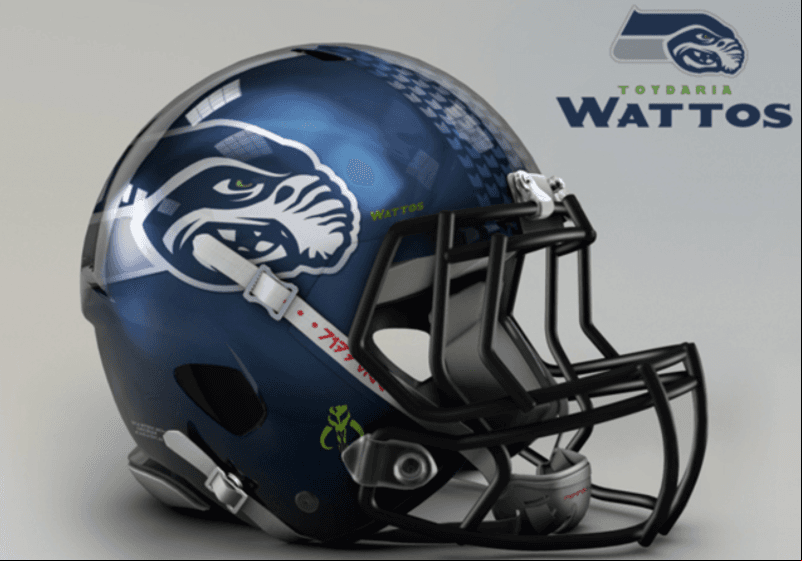 <b>Seattle Seahawks</b>
<br>Toydaria Wattos, no cambia mucho al casco de los Seattle Seahawks.