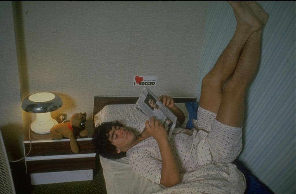 Así descansaba Diego en 1980.