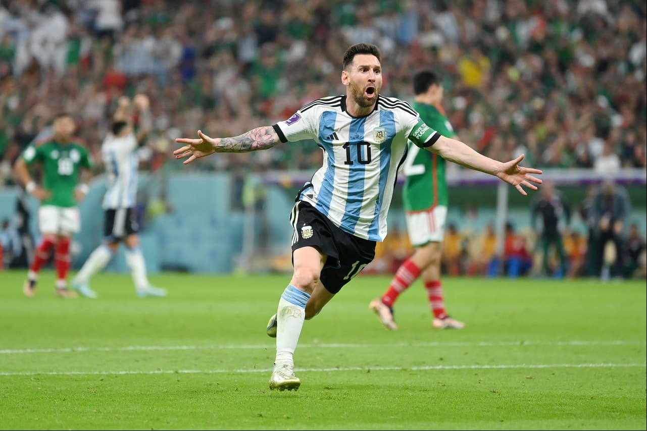 Messi lleva cuatro goles ante la Selección Mexicana