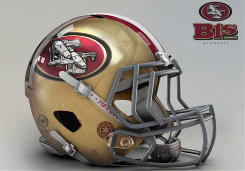 <b>San Francisco 49ers</b>
<br>Así es el casco del 'Geonosis B1s'. ¿les gusta?