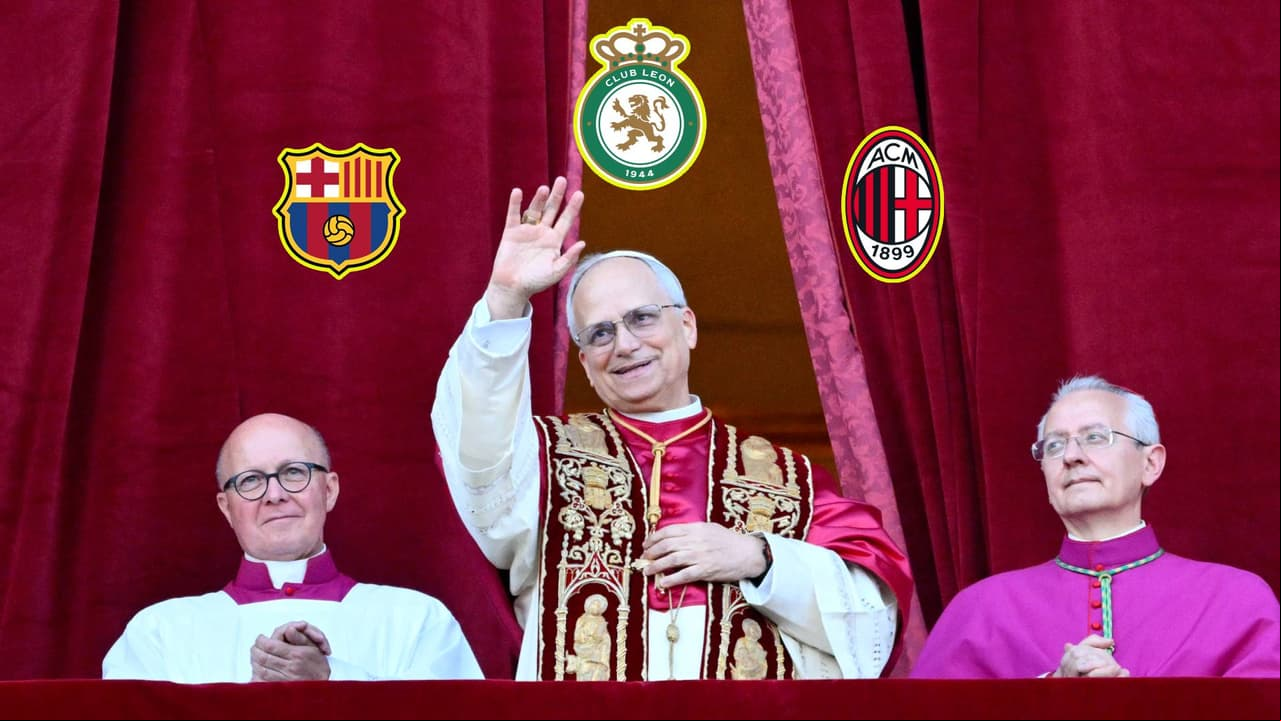Del Club León al Barcelona, así le da el futbol la bienvenida al papa León XIV