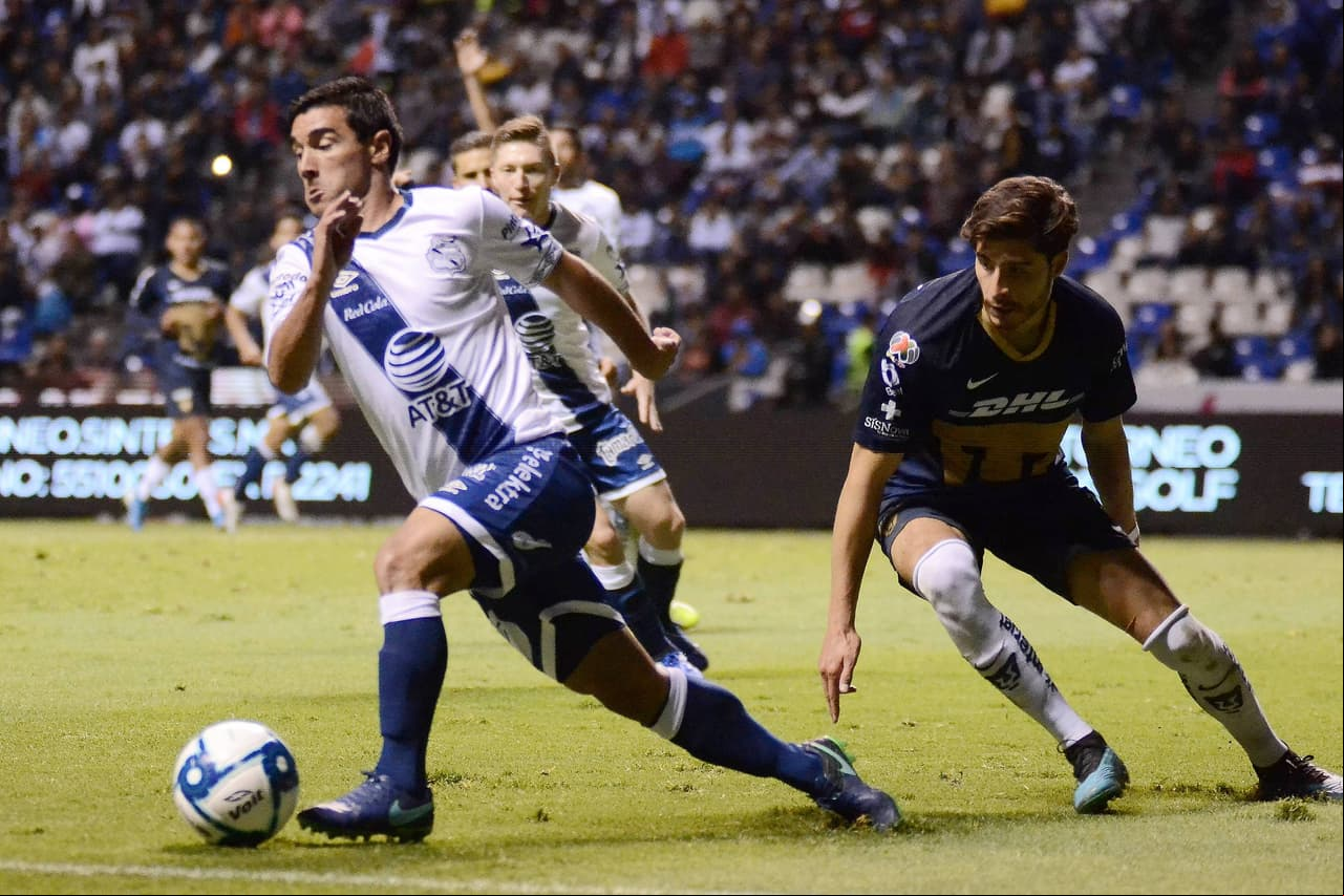 El Puebla se adelantó al minuto 60 con gol de Jorge Zarate, Pumas logró el tanto del empate al minuto 85 tras un gran disparo de Juan Iturbe.