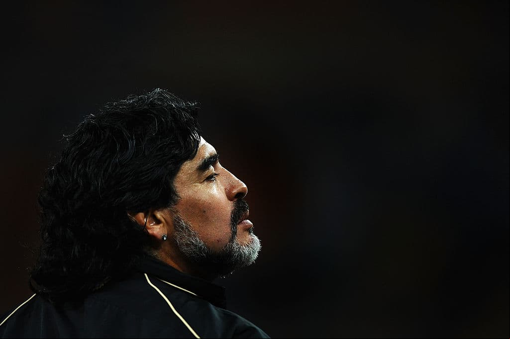 El 27 de Junio de 2010, Maradona dirigía a la albiceleste contra México.