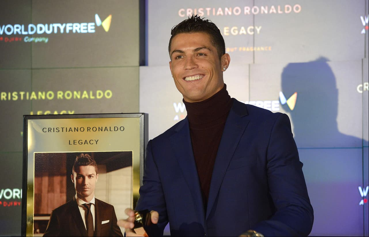 Cristiano Ronaldo presentó su fragancia 'Legacy' en Madrid.