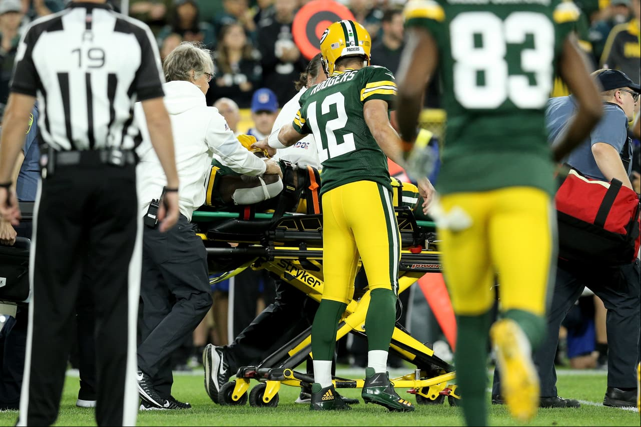 Se acabó la buena racha de los Gren Bay Packers, Philadelphia Eagles ganan 34-27 en un juego accidentado y marcado por las lesiones.