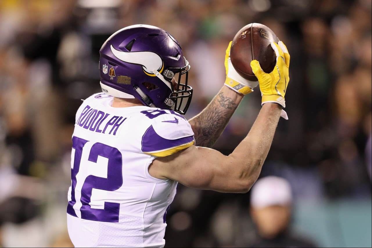 Se queda en casa: Kyle Rudolph y Vikings acuerdan nuevo contrato