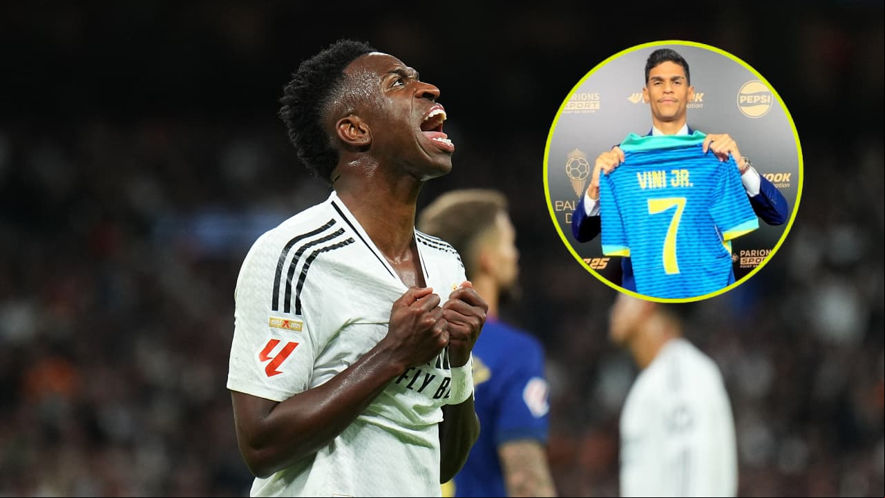 Playera de Vinícius aparece en la alfombra roja del Balón de Oro 2024