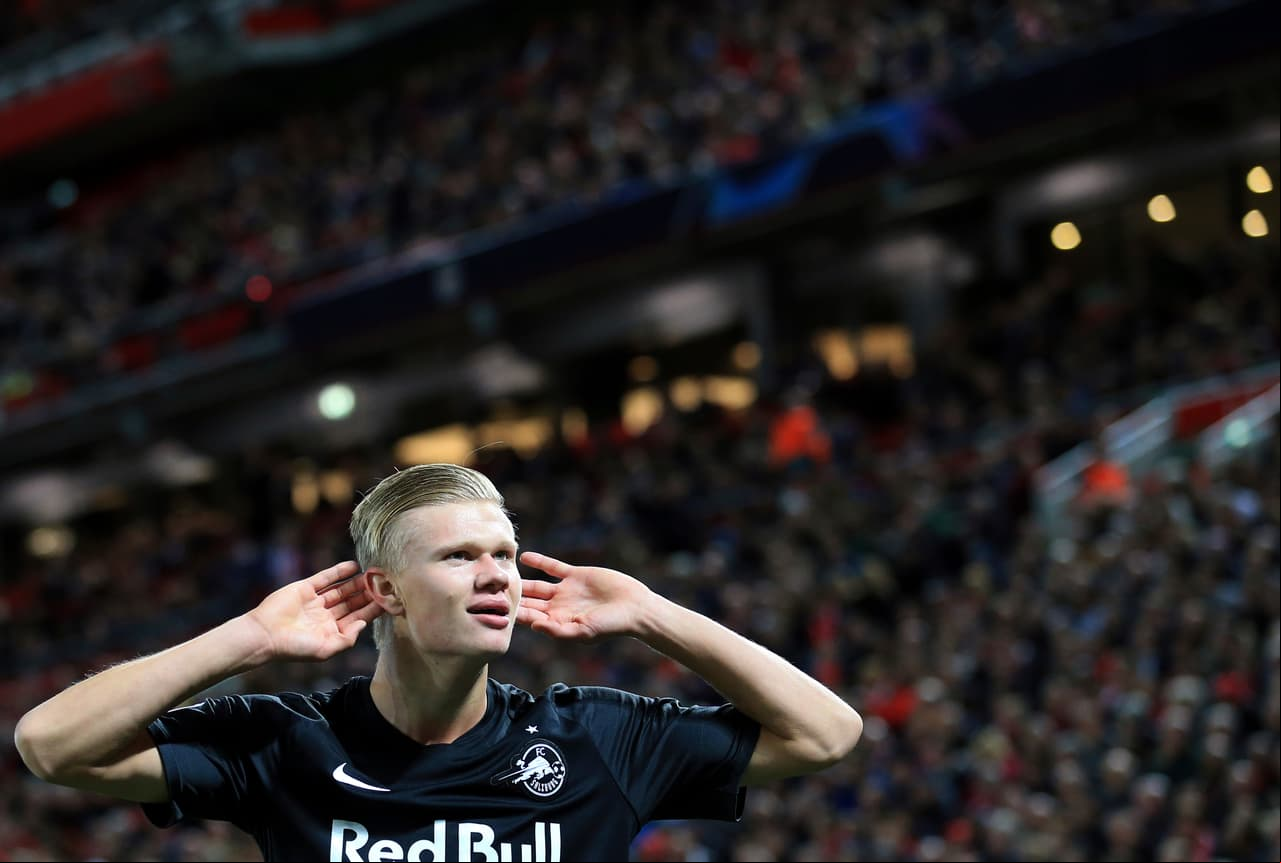 Jugador del Salzburg, Erling Braut Haland. Noruego.