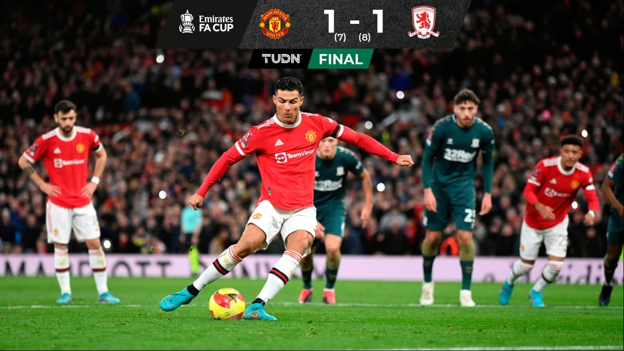 FA Cup Manchester United (7) 1-1 (8) Middlesbrough: Jugadas, goles y resumen