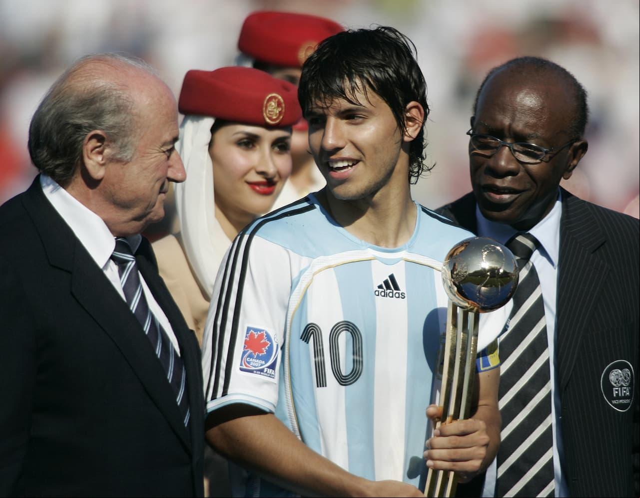 Del equipo de Argentina que fue campeón en 2007, estaba Sergio 'Kun' Agüero como la gran figura. El delantero, que ya había sido campeón en 2005 con Messi, se consolidó como el mejor en el torneo.
