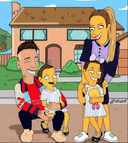 Otro de los brasileños presentes en esta colección es Roberto Firmino y su familia.