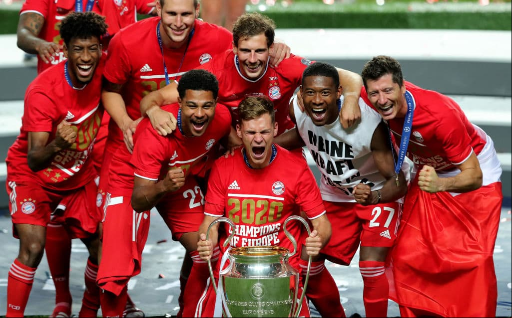 Kingsley Coman, Niklas Suele, Serge Gnabry, Joshua Kimmich, Leon Goretzka, David Alaba,y Robert Lewandowski.